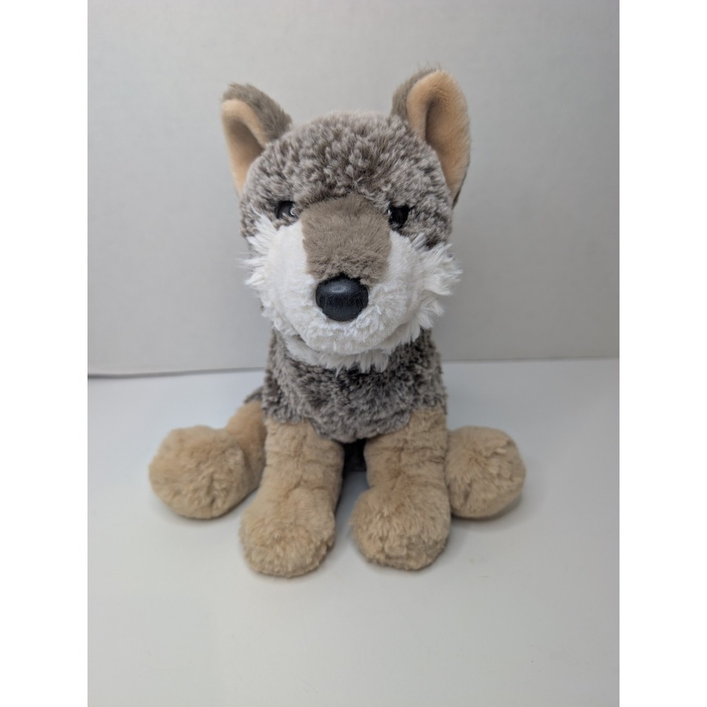 Douglas Cuddle Toys Wolf Plush Gray Tan Stuffed Animal 10" Realistic Soft Toy